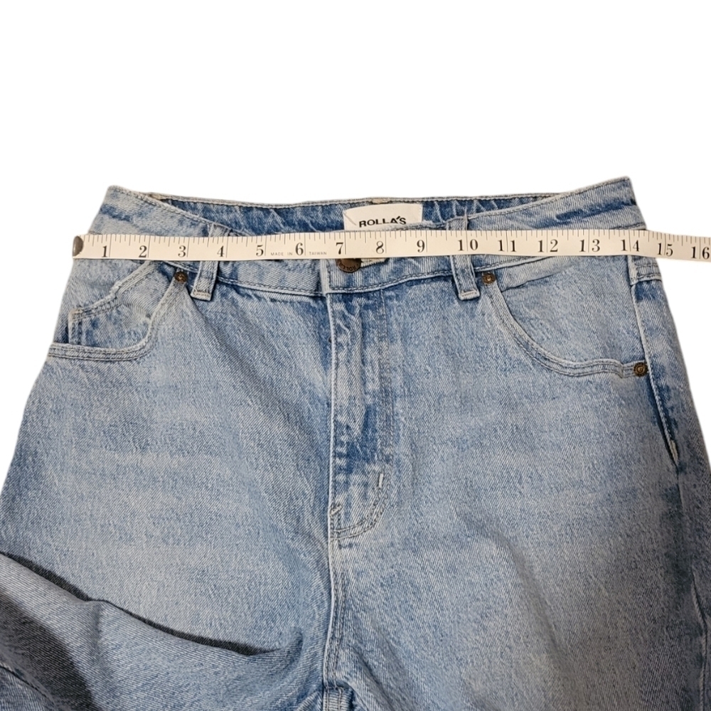 Rollas Miller Mid-High Rise Slim Jean Women's Size 27 Distressed Knee High Rise - Picture 6 of 10